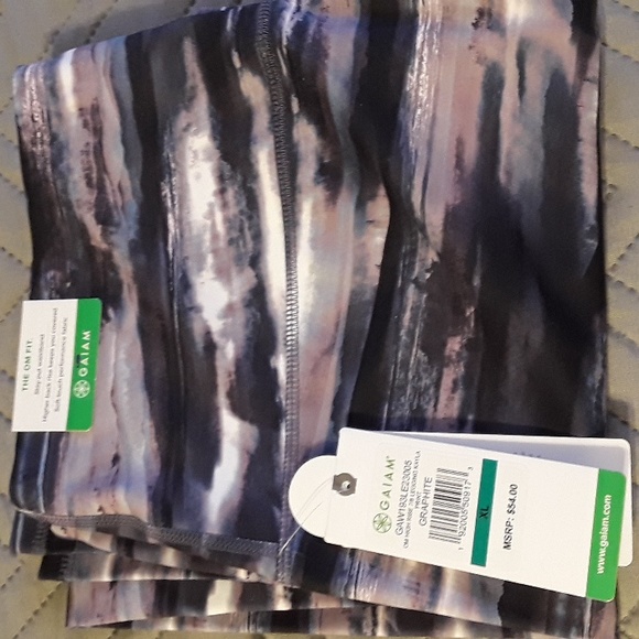 GAIAM OM High Rise 7/8 Leggings Kayla Print Women's XL NWT - Picture 2 of 4